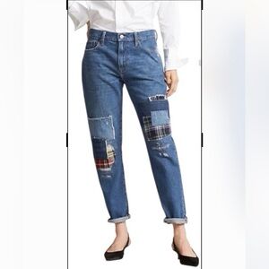 NWT Polo Ralph Lauren Patchwork The Slim Boyfriend Jeans Rope Dyed Size 28 NEW